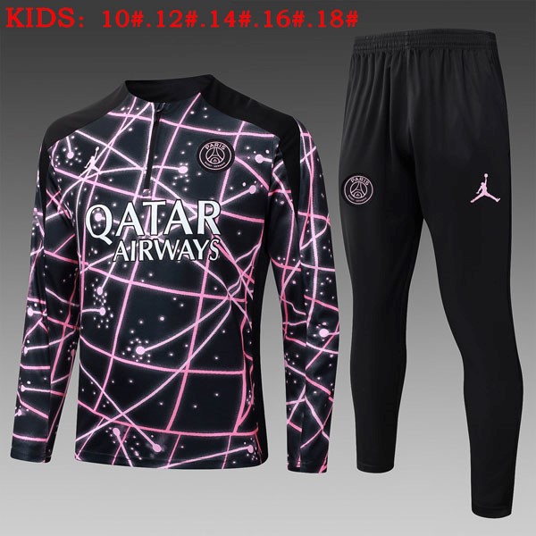 Ninos Sudadera De Training PSG 2025/2026 Negro Rosa 3